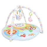 Baby Play Gym Weiche und Farbenfrohe Aktivitätsmatte mit Spielzeug für Neugeborene,...