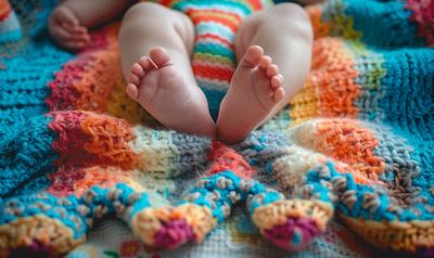Füße eines neugeborenen Babys